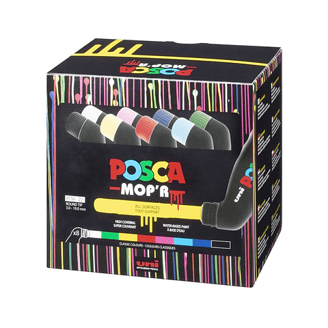 Marcador Posca Mop Set 8 Marcadores