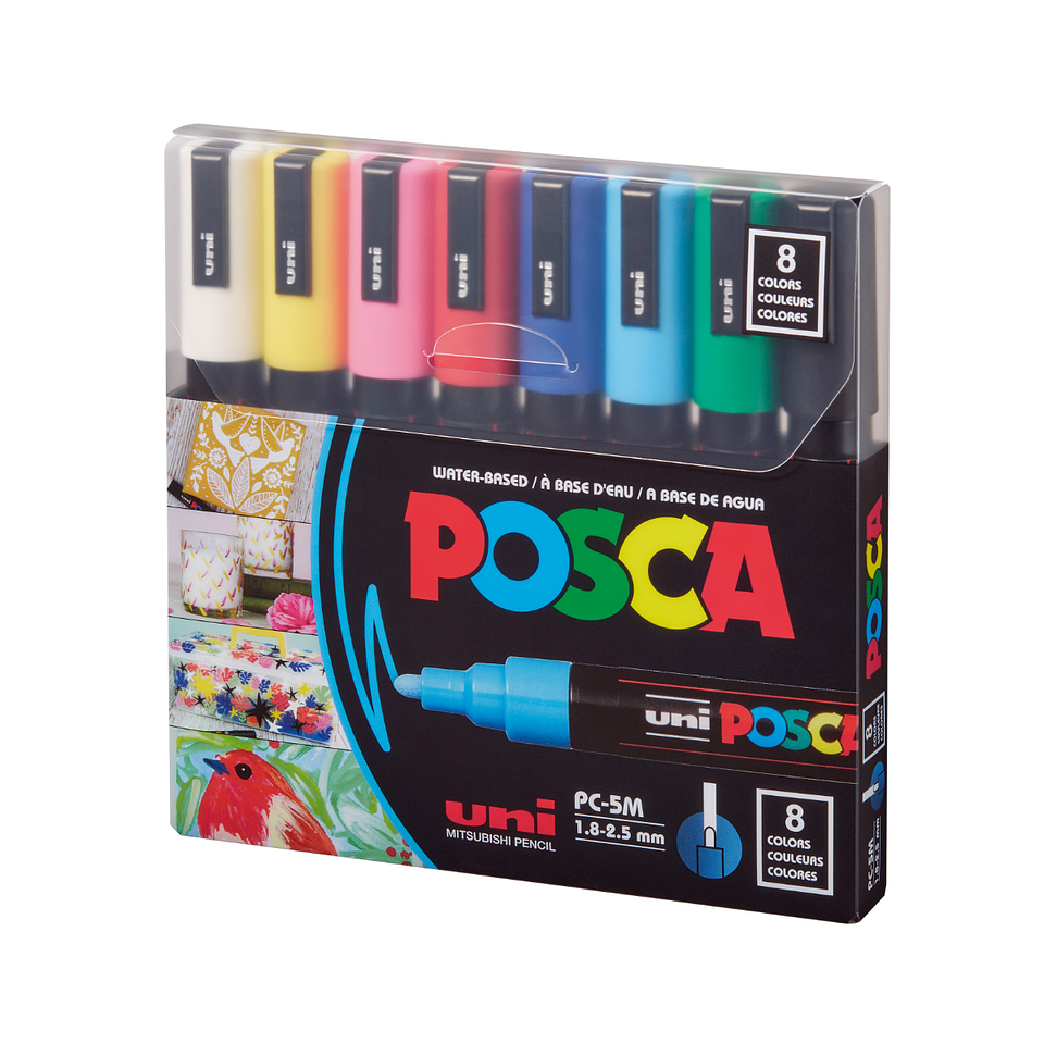 Marcadores Posca 5M Set 8 Colores Básicos 2