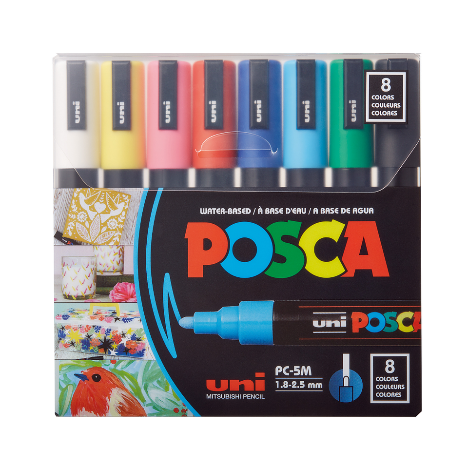 Marcadores Posca 5M Set 8 Colores Básicos 1