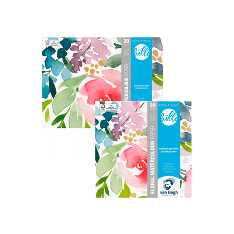 Block Acuarela Van Gogh Frau Hölle Floral 300gr 20 Hojas