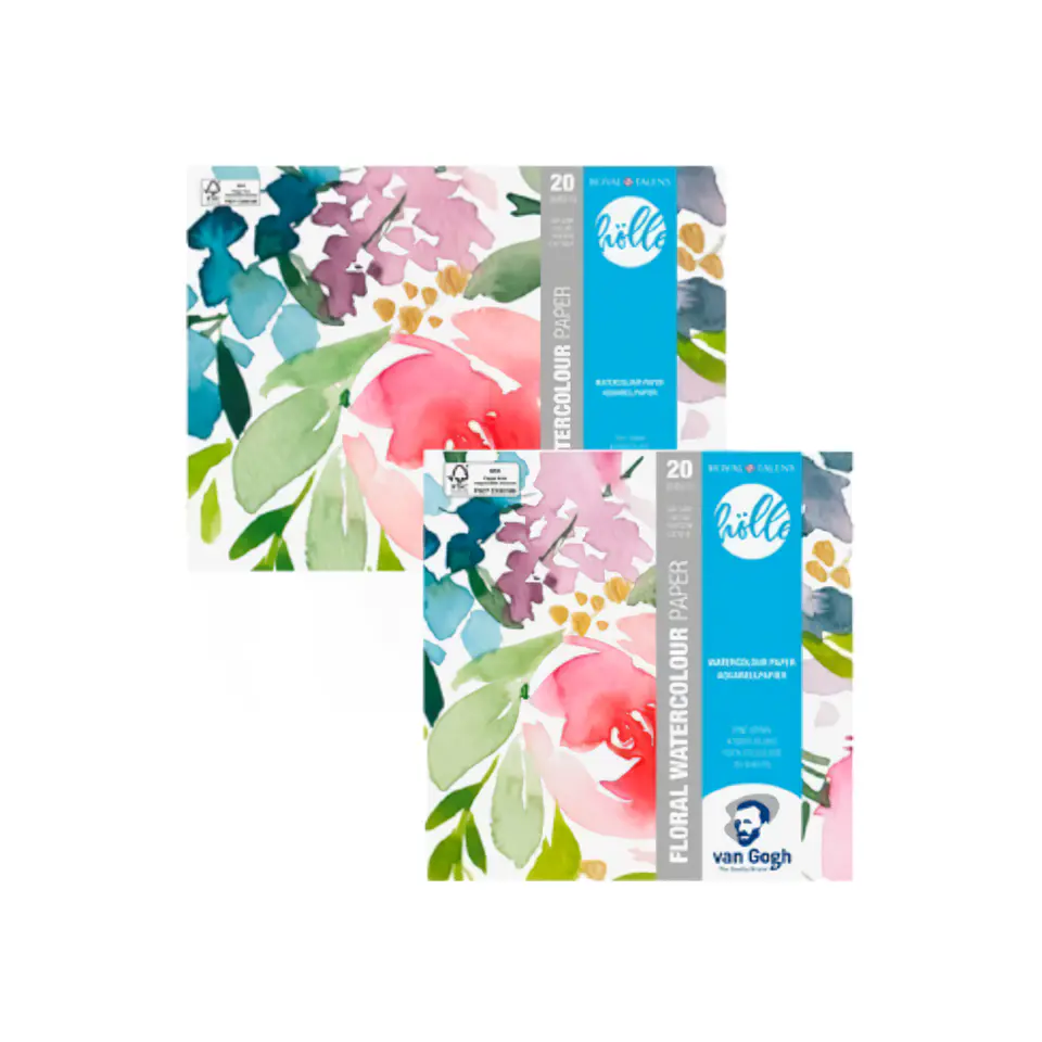 Block Acuarela Van Gogh Frau Hölle Floral 300gr 20 Hojas 1