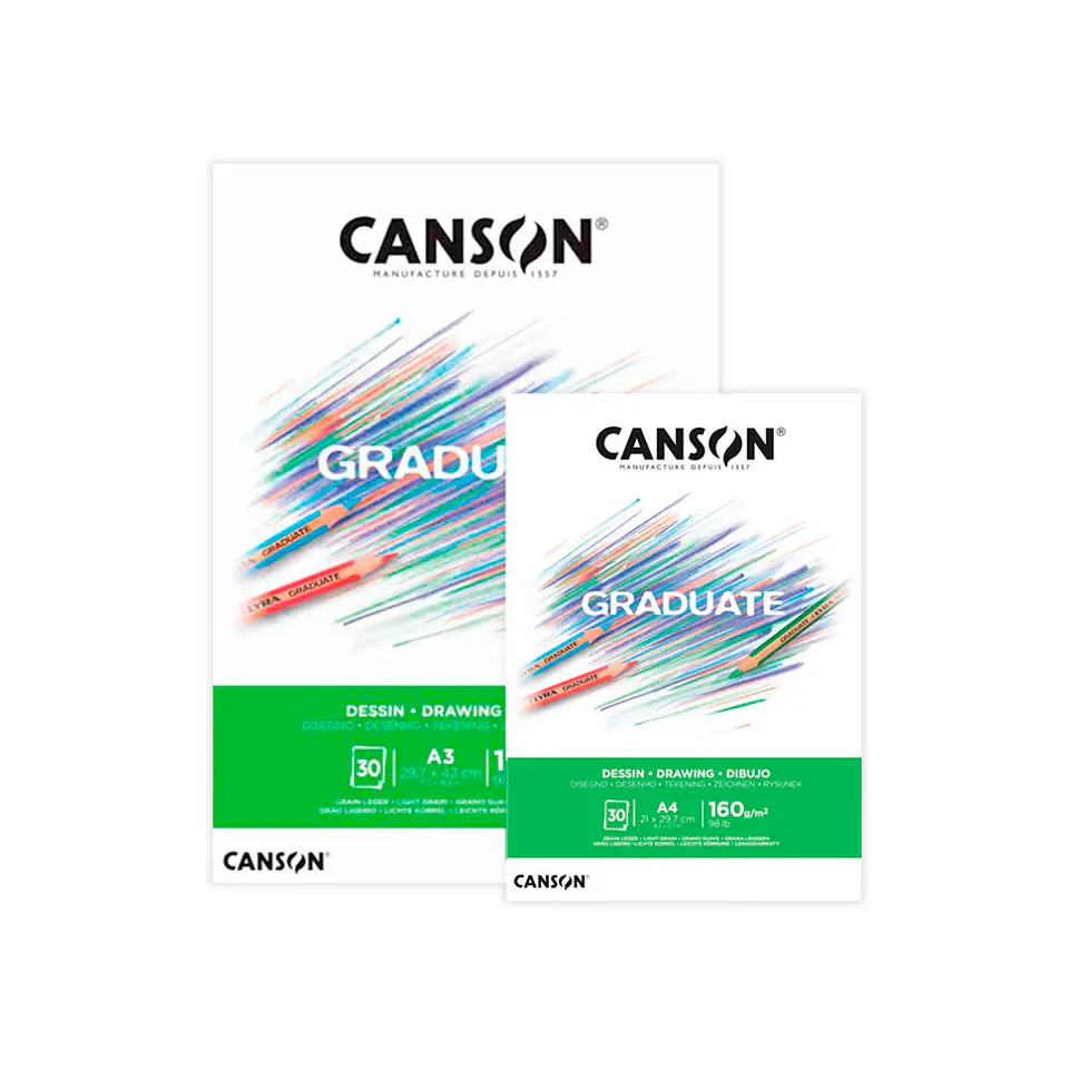 Canson Pad Graduate Dessin 30 hojas 160 g/m2 1