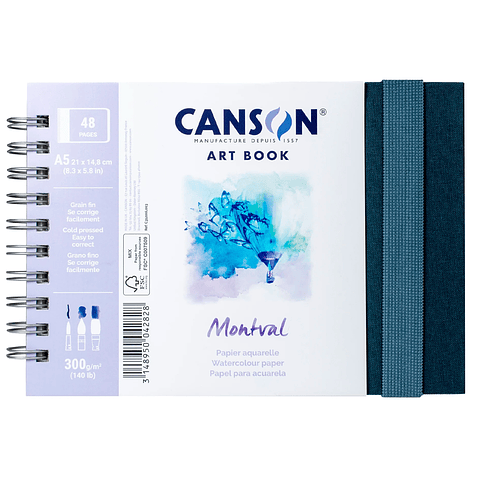 Artbook Espiral Montval A5 300gr 14.8X21cm