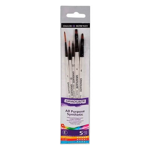 Pinceles Daler Rowney Detalles Set 5 Unidades