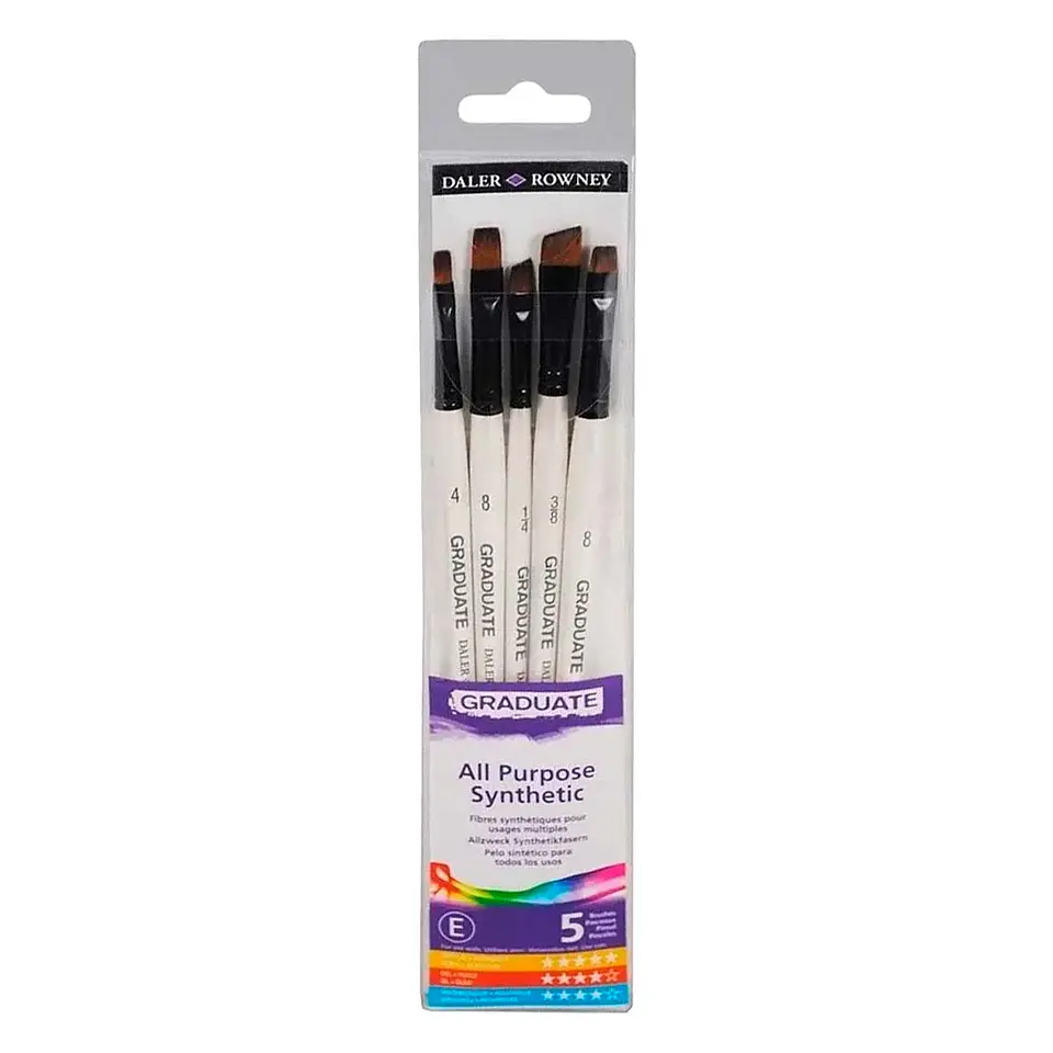 Pinceles Daler Rowney Planos Set 5 Unidades 1
