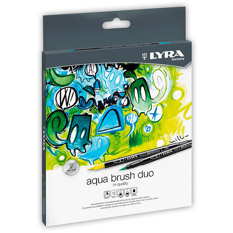 Lyra Aqua Brush Duo - Set 12 Colores