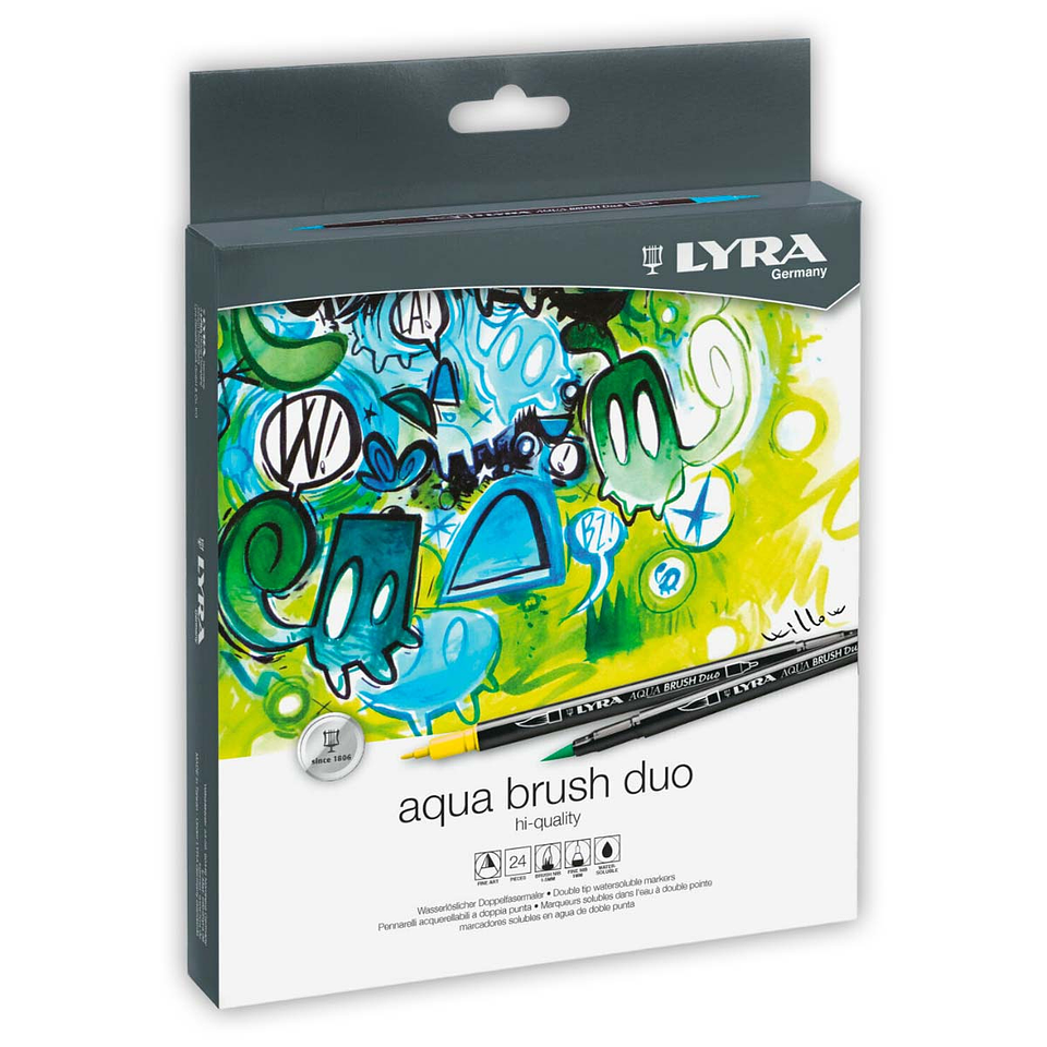 Lyra Aqua Brush Duo - Set 24 Colores 1