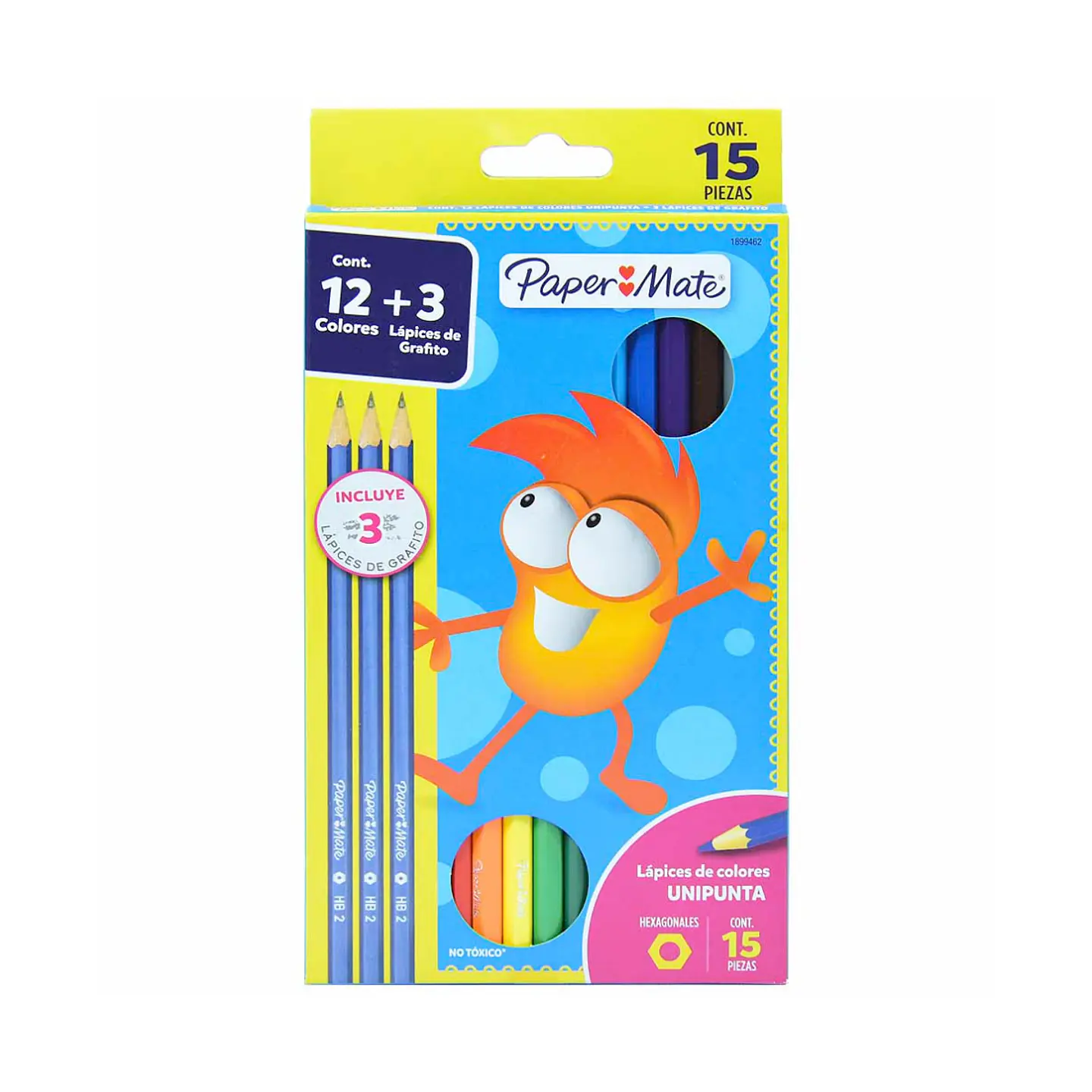 Lápices 12 Colores + 3 Graf Hexagonal 1