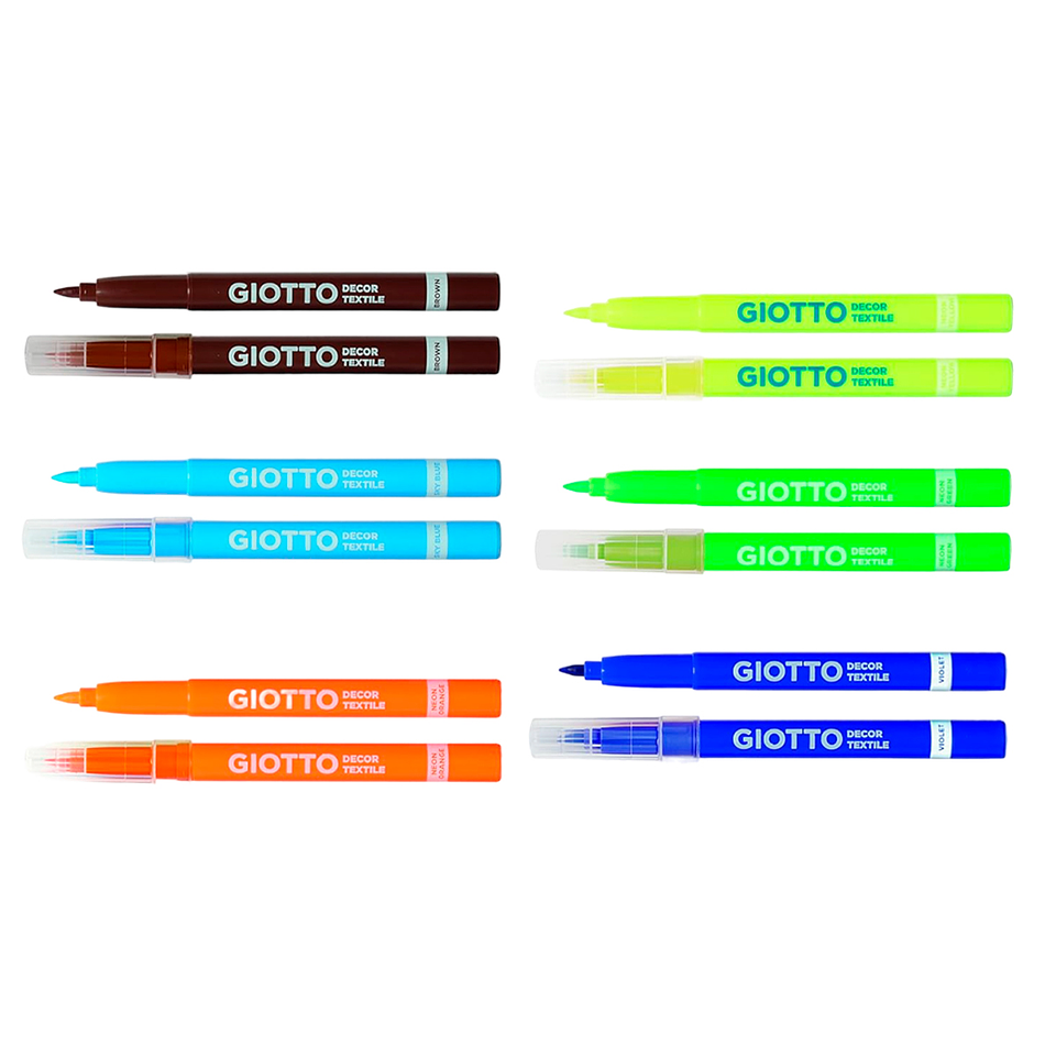 Marcador Giotto Decor Textil 6 Colores 2