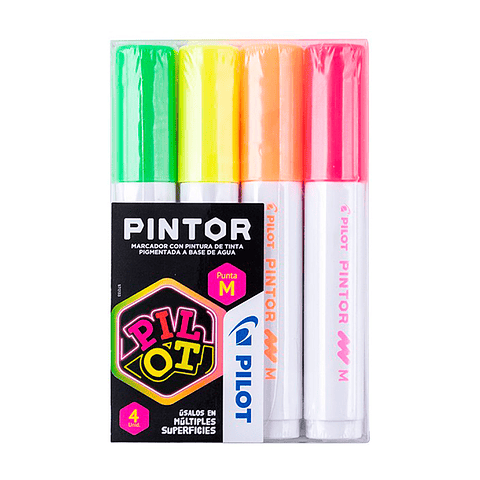 Set Pintor Punta Medio Neon