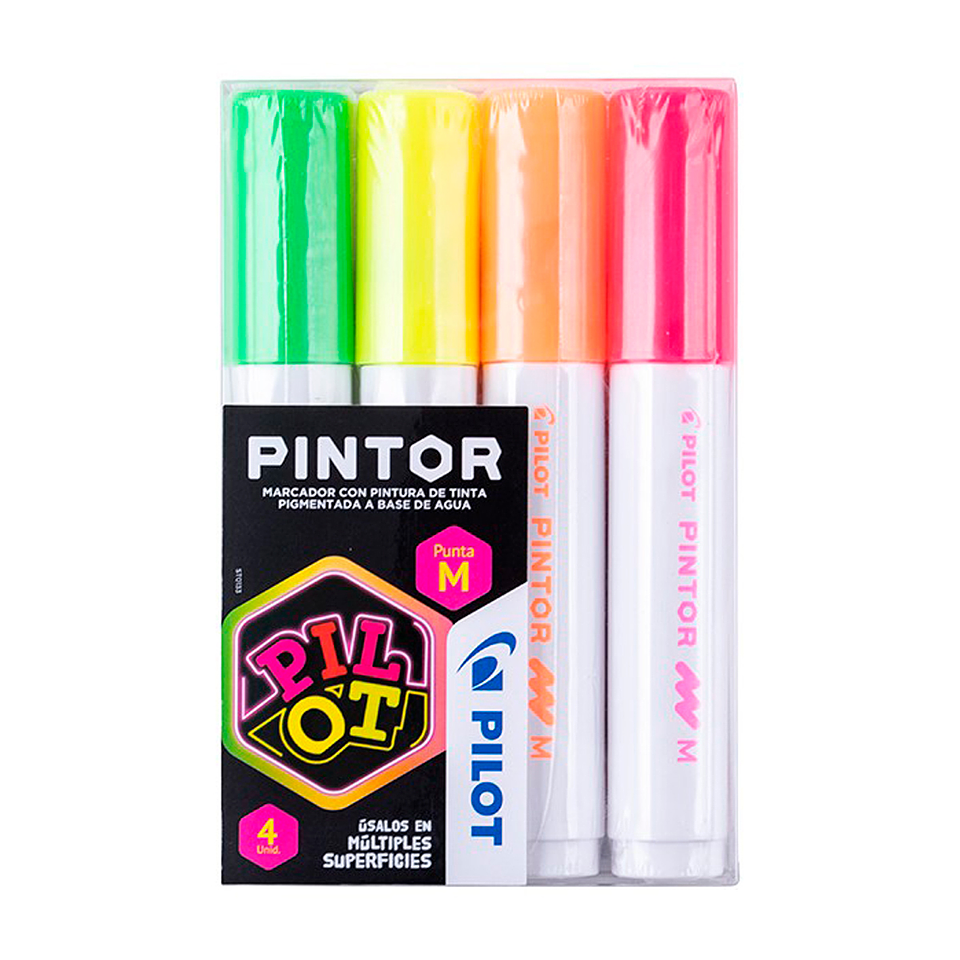 Set Pintor Punta Medio Neon 1