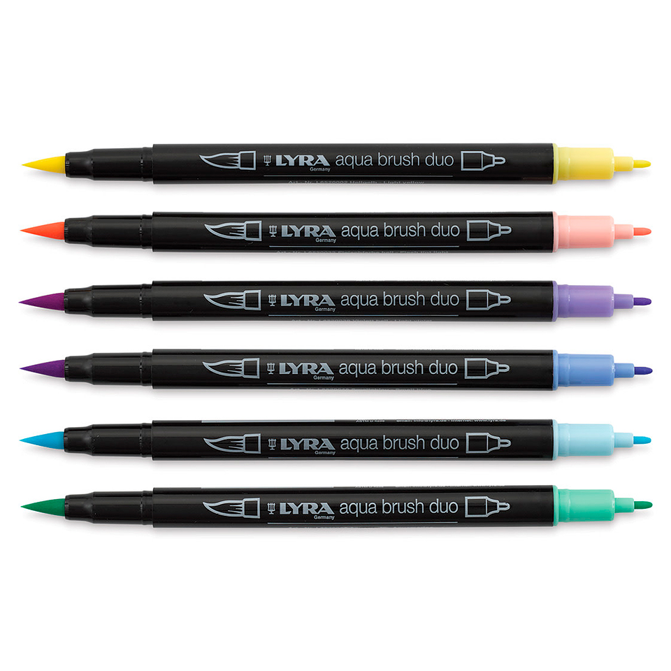 Lyra Aqua Brush Duo - Set 6 Pasteles 2
