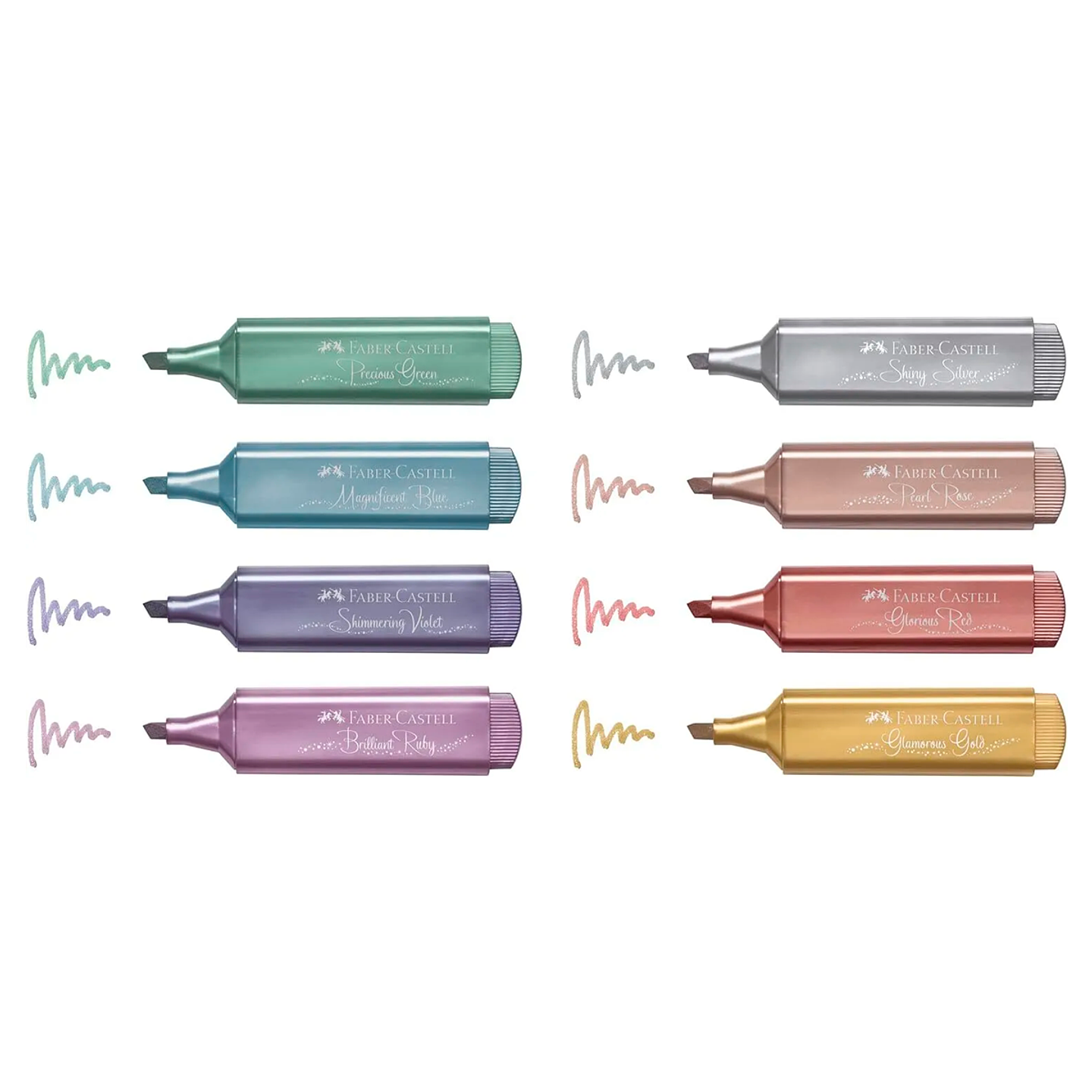 Destacador Faber Castell Metallic 8 unidades 2