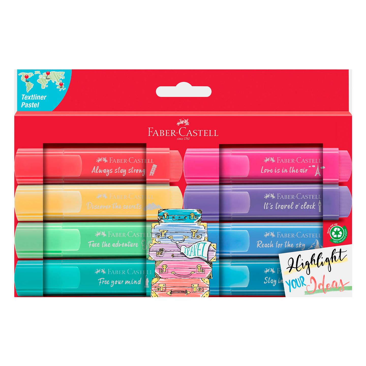 Destacador Faber Castell Pastel 8uni 1