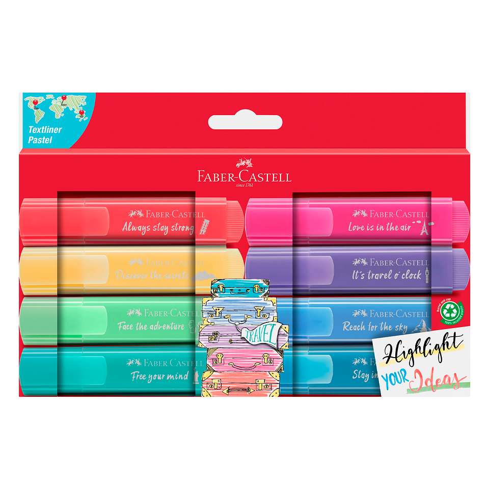 Destacador Faber Castell Pastel 8uni 1
