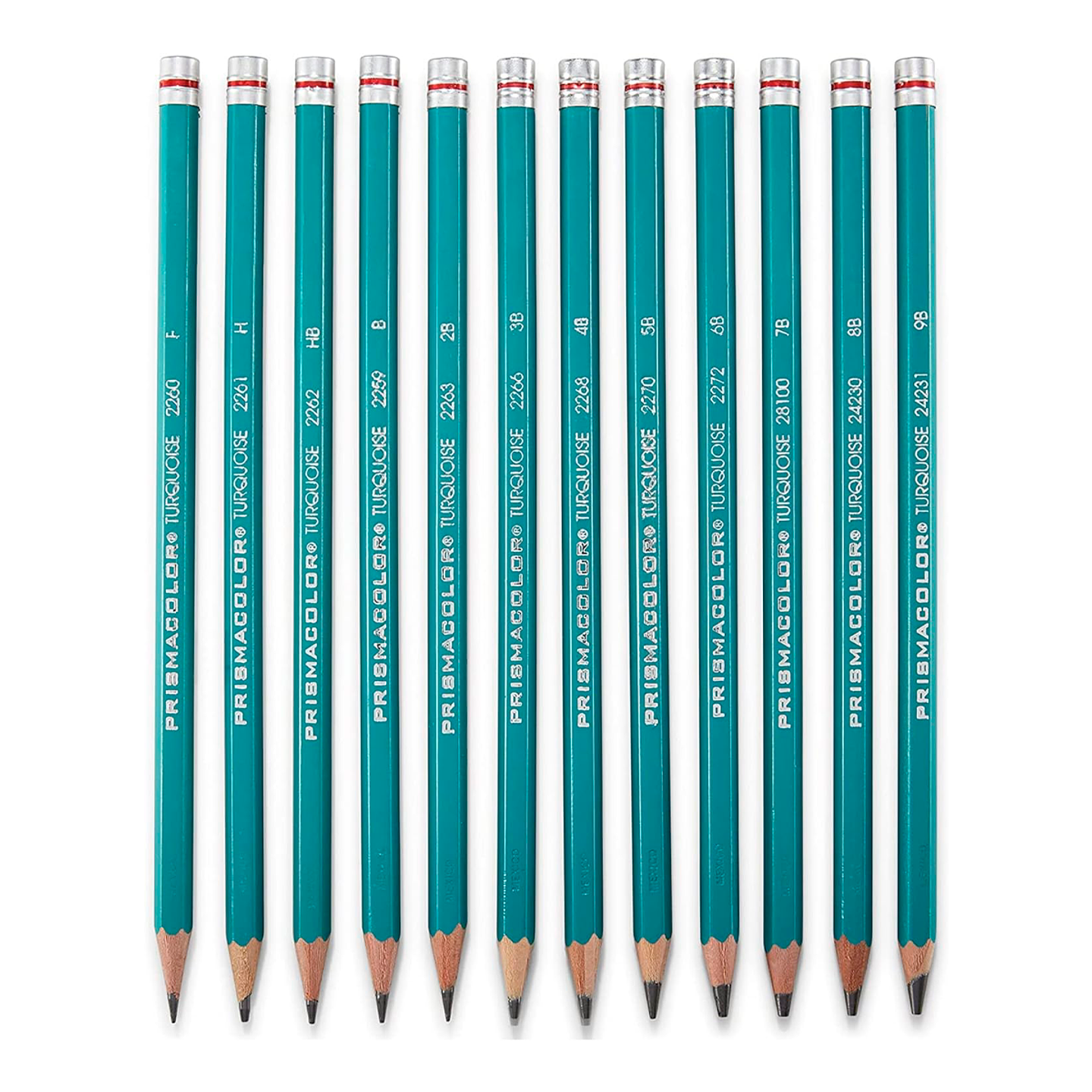 Lápices Grafito Prismacolor Turquoise Set 12 Dureza Suave 2