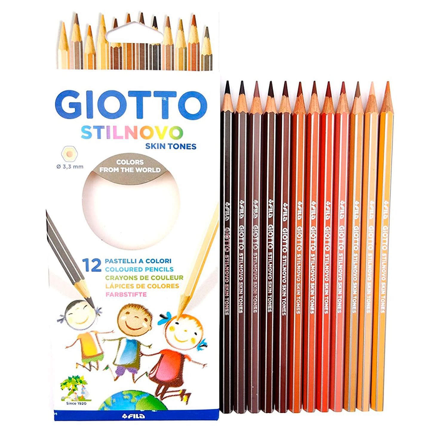 Lapices Giotto Stilnovo Skin Tones 12 Colores Tonos Piel 1