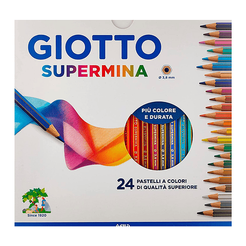 Lapiz Giotto Supermina - 24 Colores