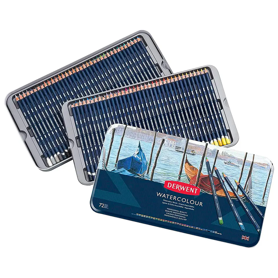 Lápices Acuarela Derwent Set 72 Colores 2