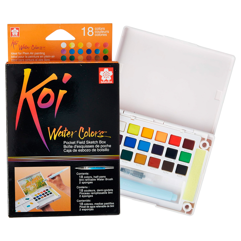 Acuarelas Sakura Koi en Pastilla - Set 18 Colores 1