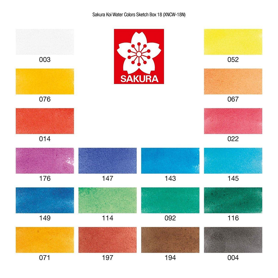 Acuarelas Sakura Koi en Pastilla - Set 18 Colores 3