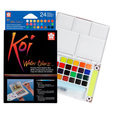 Acuarelas Sakura Koi en Pastilla - Set 24 Colores