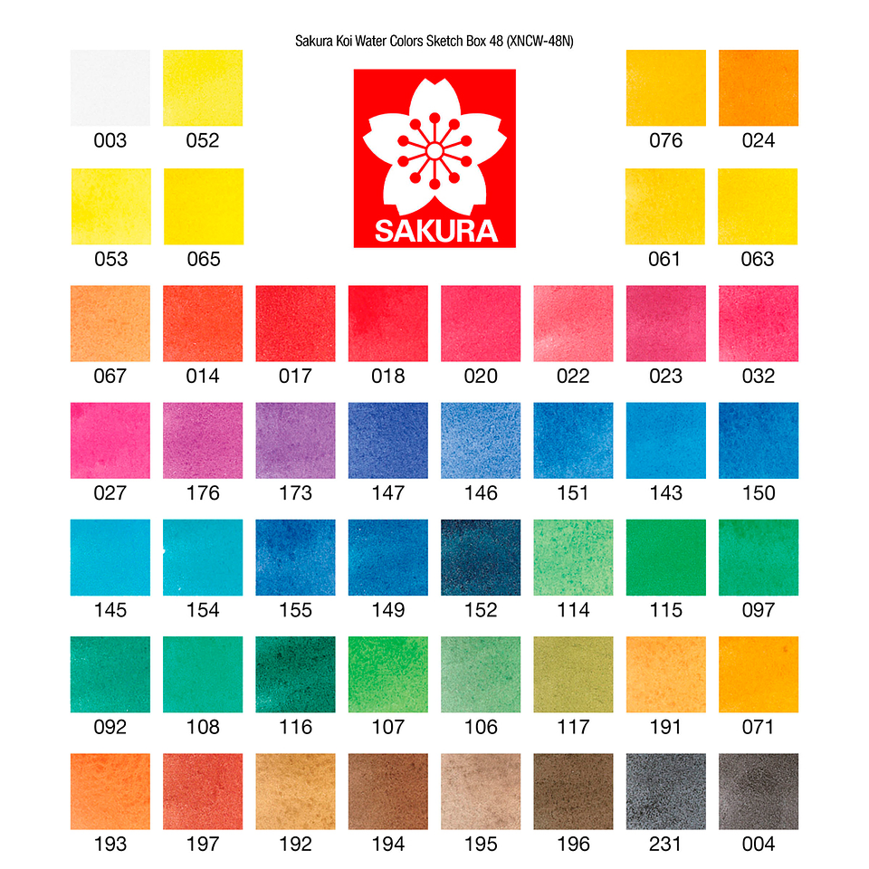 Acuarelas Sakura Koi en Pastilla - Set 48 Colores 3