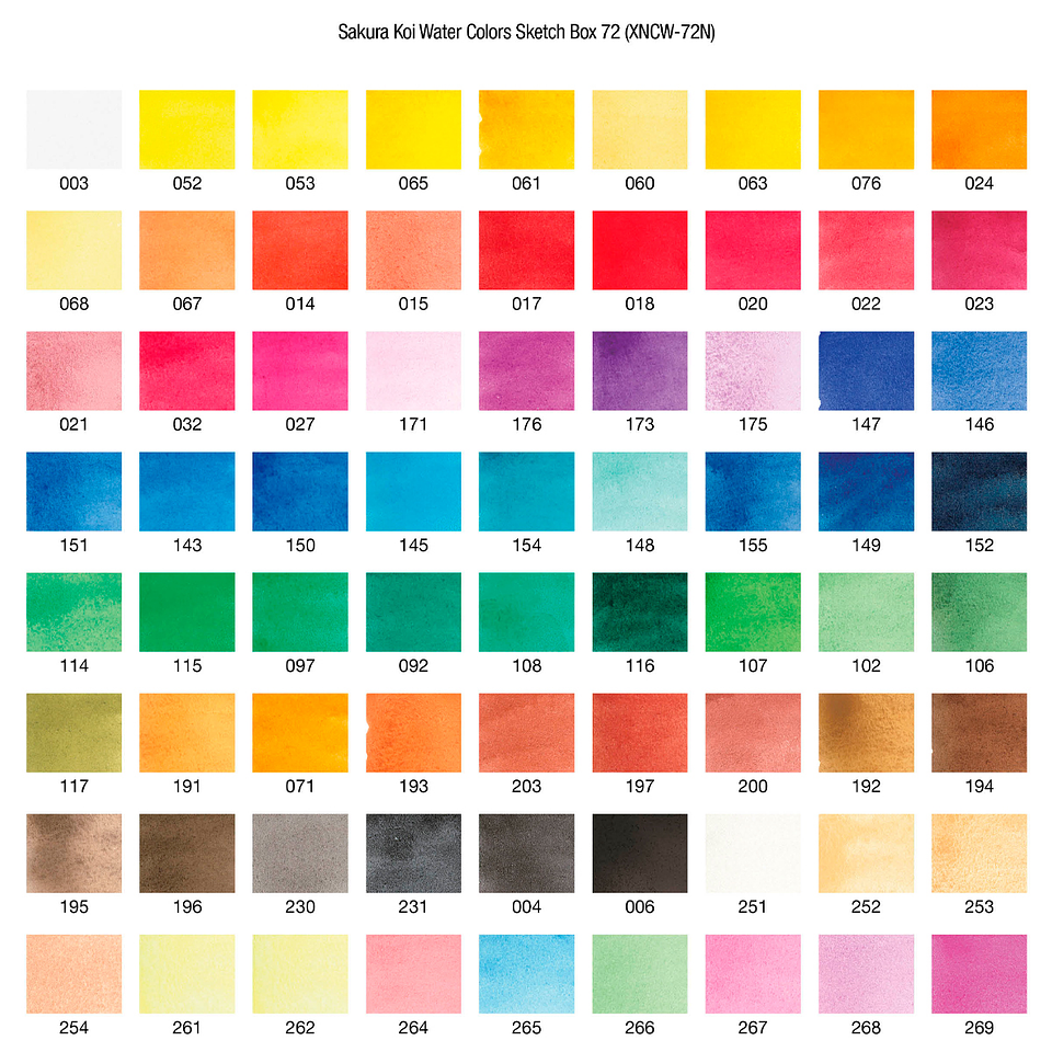 Acuarelas Sakura Koi en Pastilla - Set 72 Colores 5