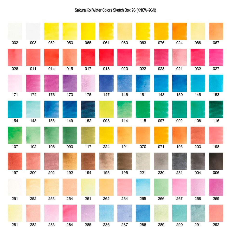 Acuarelas Sakura Koi en Pastilla - Set 96 Colores 3