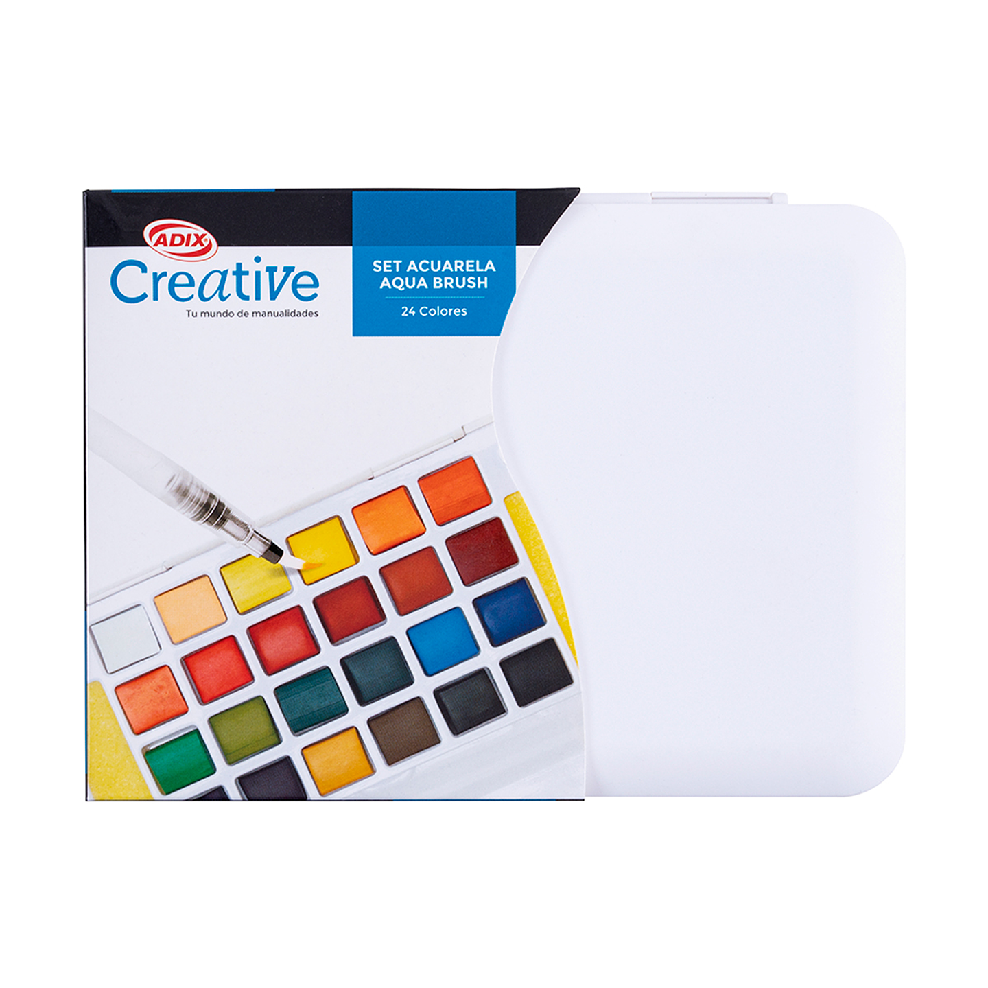 Set Acuarela + Aquabrush Adix 24 Colores 1