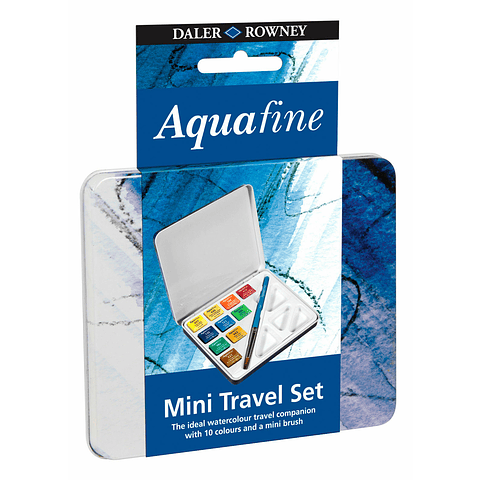 Set Daler Rowney Aquafine Mini Travel - 10 Colores con pincel