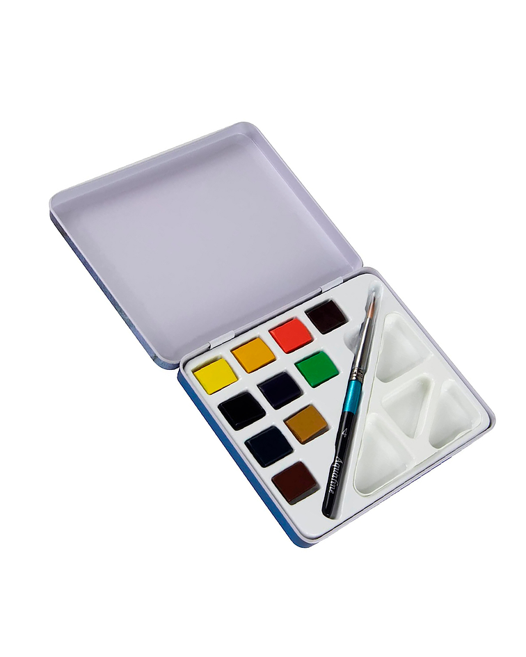 Set Daler Rowney Aquafine Mini Travel - 10 Colores con pincel