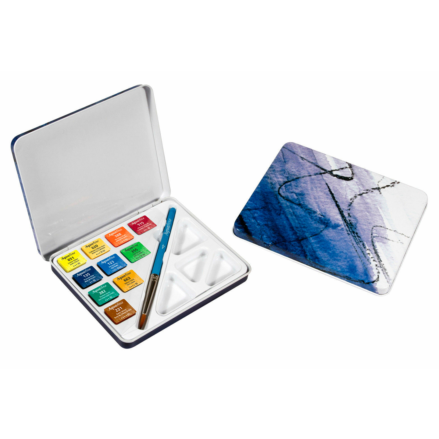 Set Daler Rowney Aquafine Mini Travel - 10 Colores con pincel 4