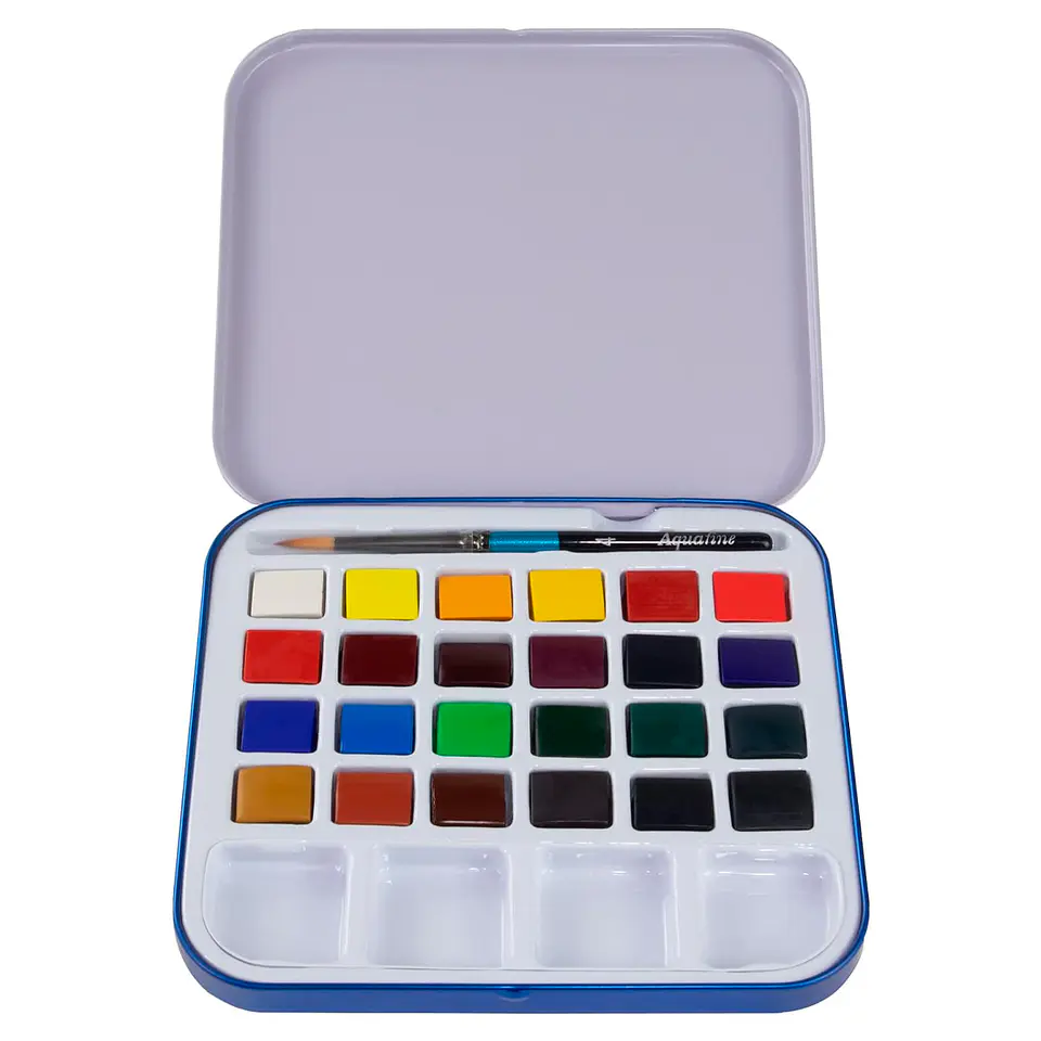 Set Daler Rowney Aquafine Travel - 24 Colores con Pincel 2