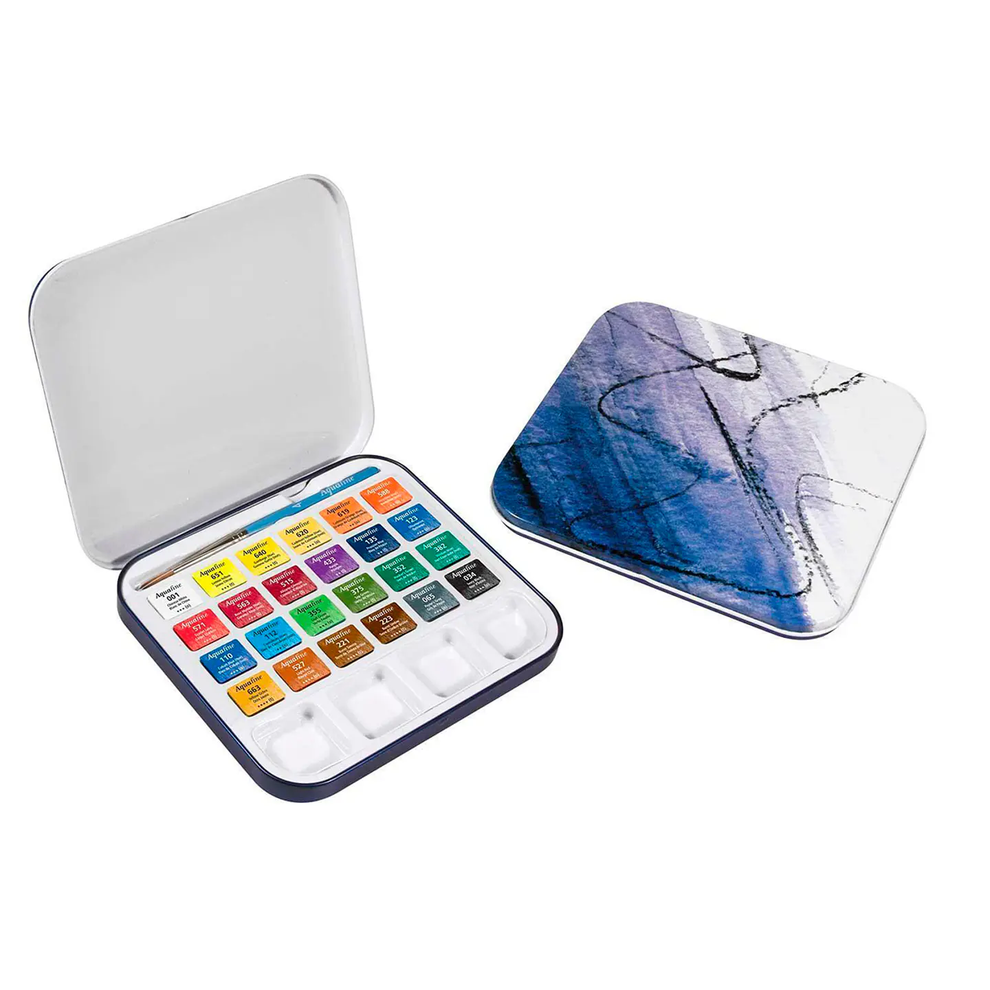 Set Daler Rowney Aquafine Travel - 24 Colores con Pincel 3