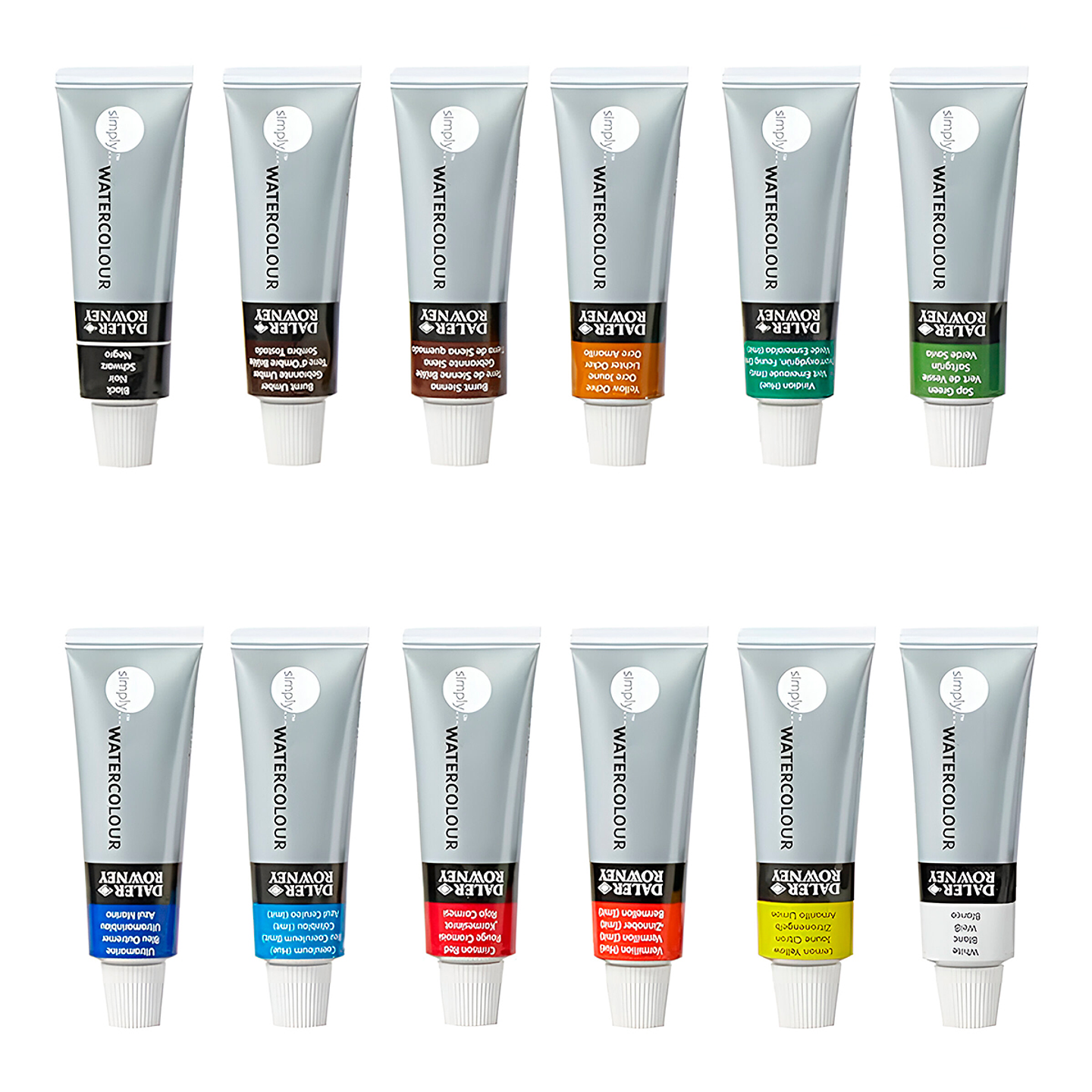 Daler Rowney Set acuarela Simply – Set 12 colores 4