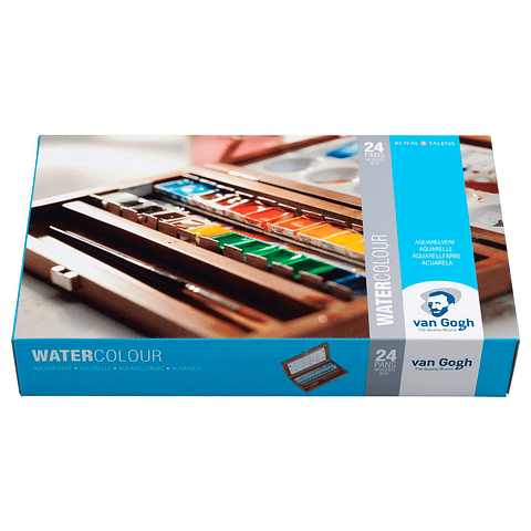 Acuarela en Pastillas Van Gogh Set 24 Caja Madera