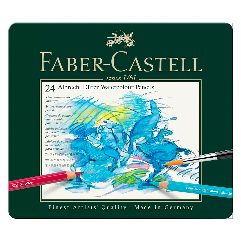 Estuche de metal con 36 lápices acuarelables Albrecht Dürer 1