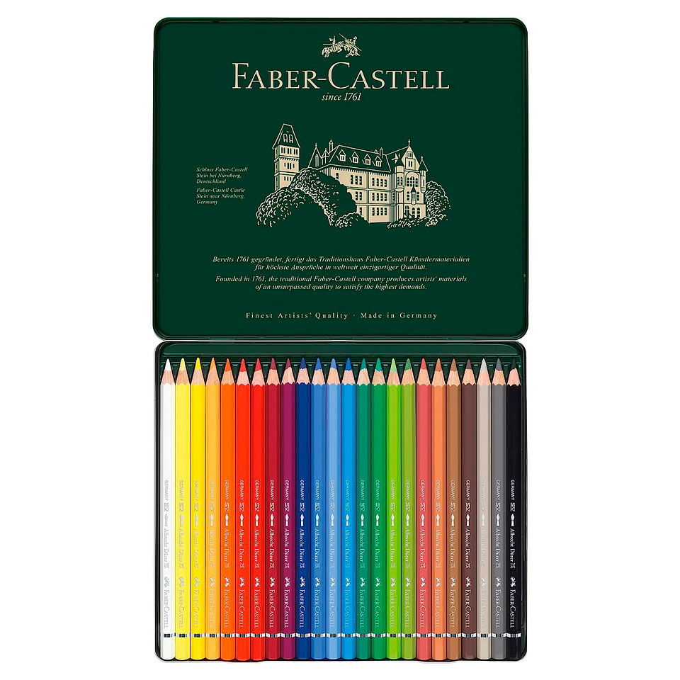 Estuche de metal con 36 lápices acuarelables Albrecht Dürer 2