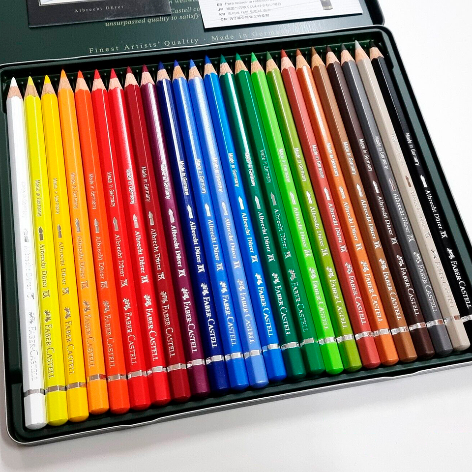 Estuche de metal con 36 lápices acuarelables Albrecht Dürer 4