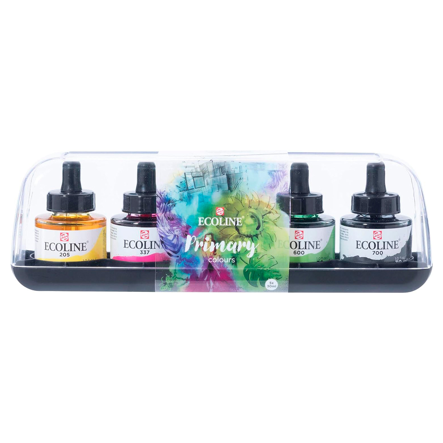 Acuarela Líquida Ecoline Con Gotero Set 5 Colores Primarios 30ml 1