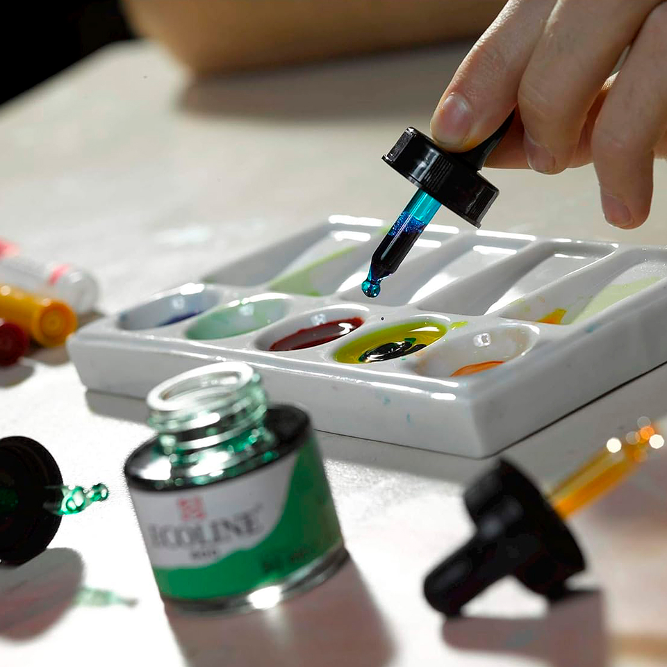 Acuarela Líquida Ecoline Con Gotero Set 5 Colores Primarios 30ml 4