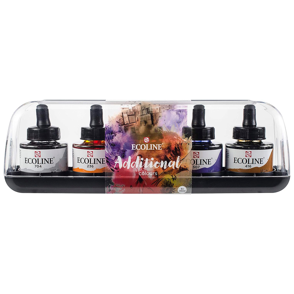 Acuarela Líquida Ecoline Con Gotero Set 5 Colores Adicionales 30ml 1