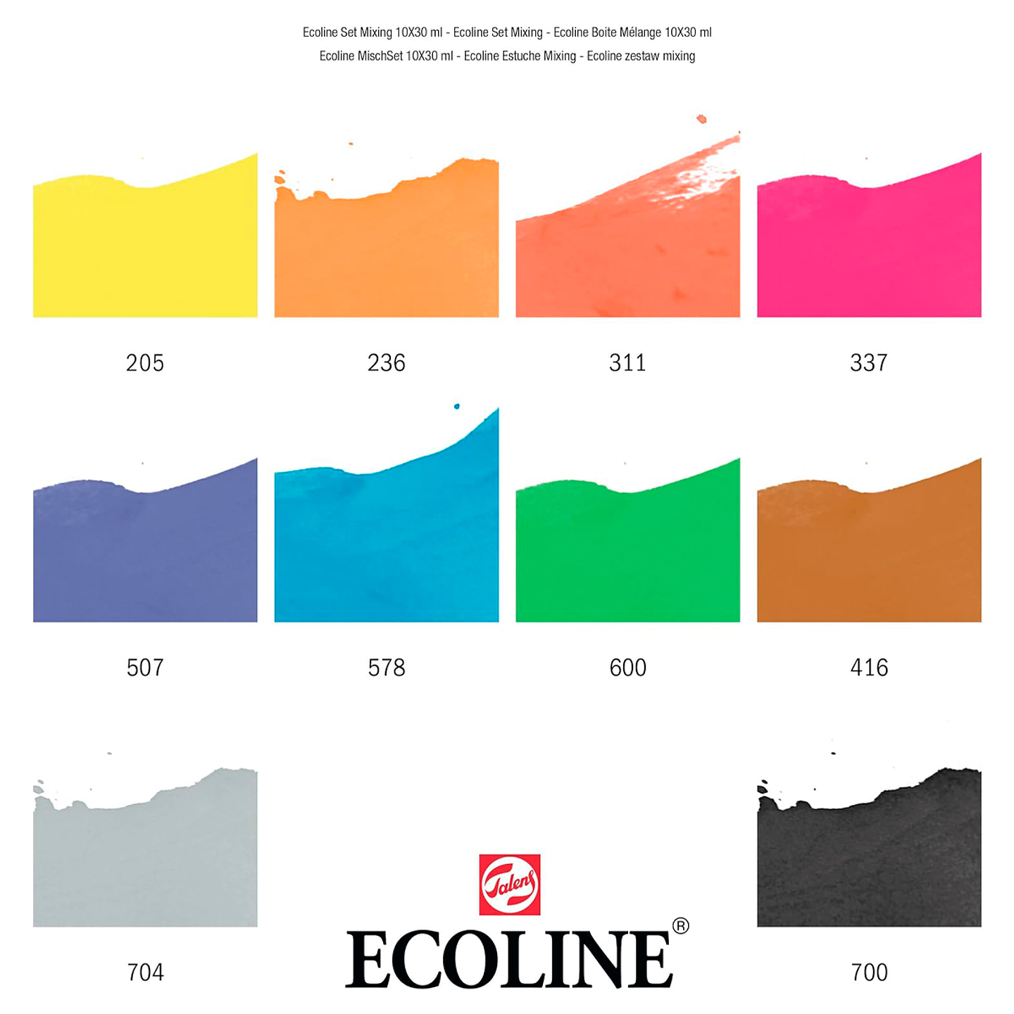 Acuarela Líquida Ecoline Con Gotero Set 10 Colores 30ml 3