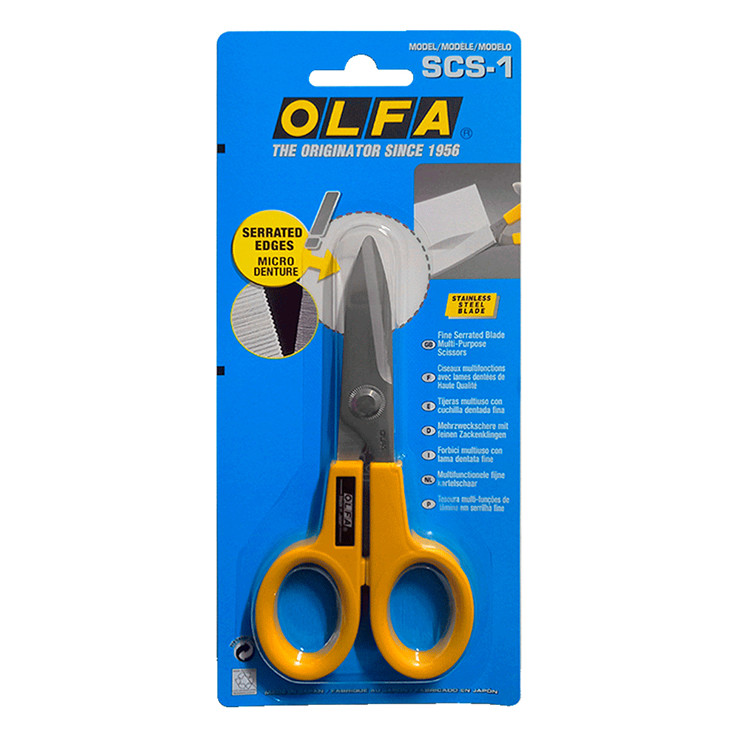 Tijeras Olfa Microdentadas antideslizantes 140mm SCS-1 1