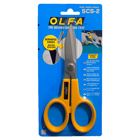 Tijeras Olfa Microdentadas antideslizantes 170mm SCS-2