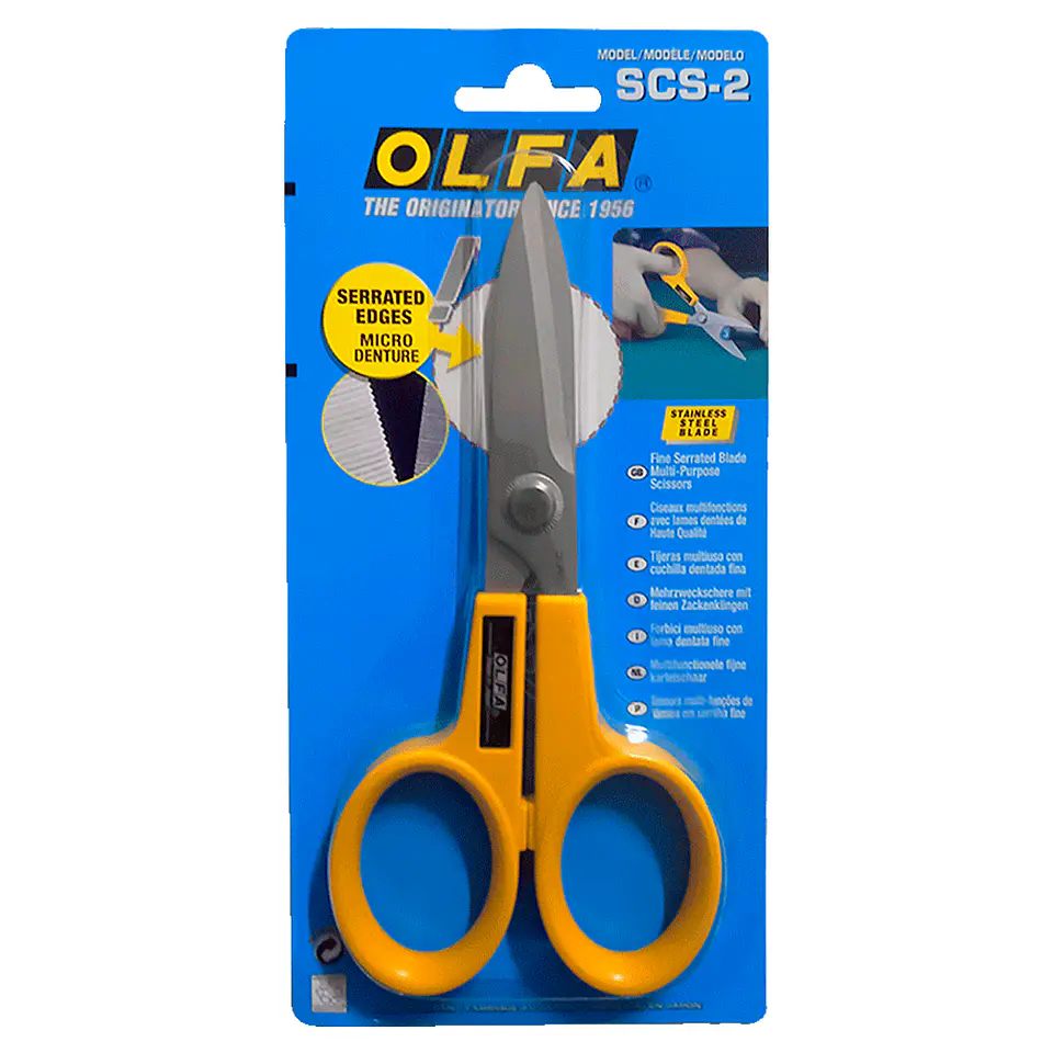 Tijeras Olfa Microdentadas antideslizantes 170mm SCS-2 1