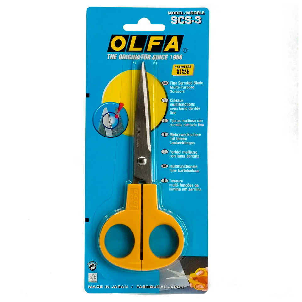 Tijeras Olfa Microdentadas antideslizantes 160mm SCS-3 1