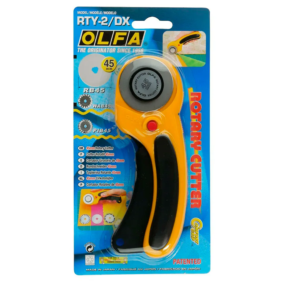 Cuchillo Rotativo 45mm doble seguro RTY-2/DX Olfa 1