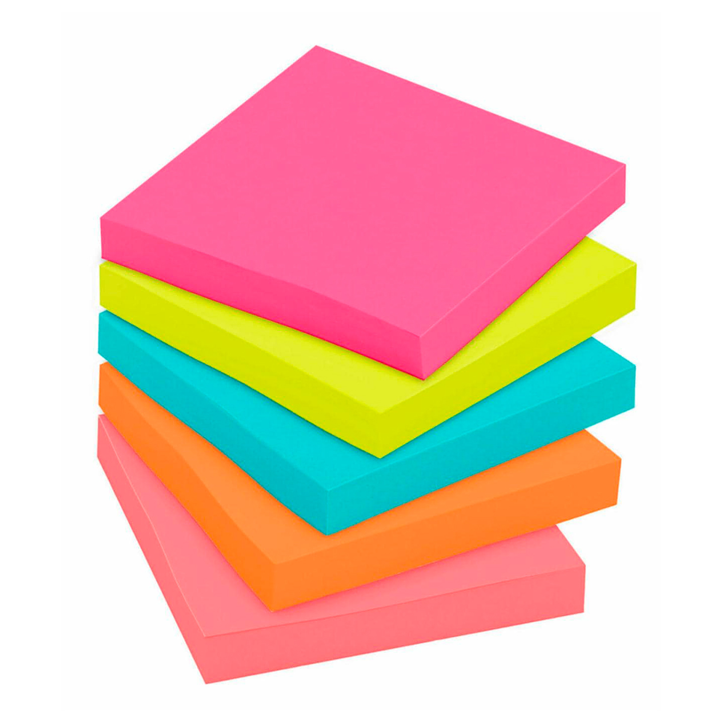 Notas Adhesivas Neon Cubo 500hojas Post It 3m 76x76mm 2